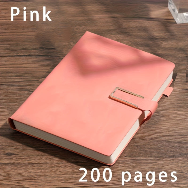 A5 Leather Notebook with Bookmark Soft Cover for Business and School