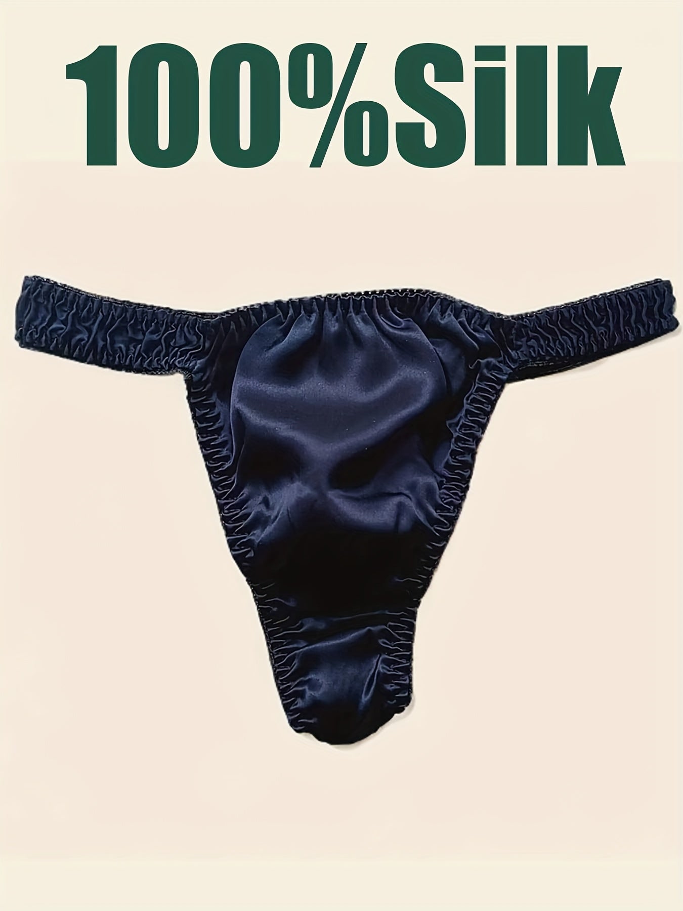 Men's Red Silky Briefs Breathable Non-See-Through Elastic Waist Ruffled Edges