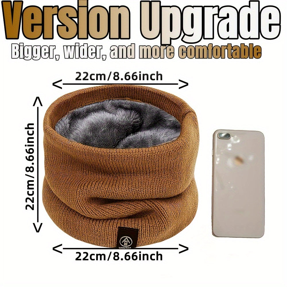 Winter Neck Gaiter Fleece-Lined Scarf for Men Women Cycling Mask Fake Collar