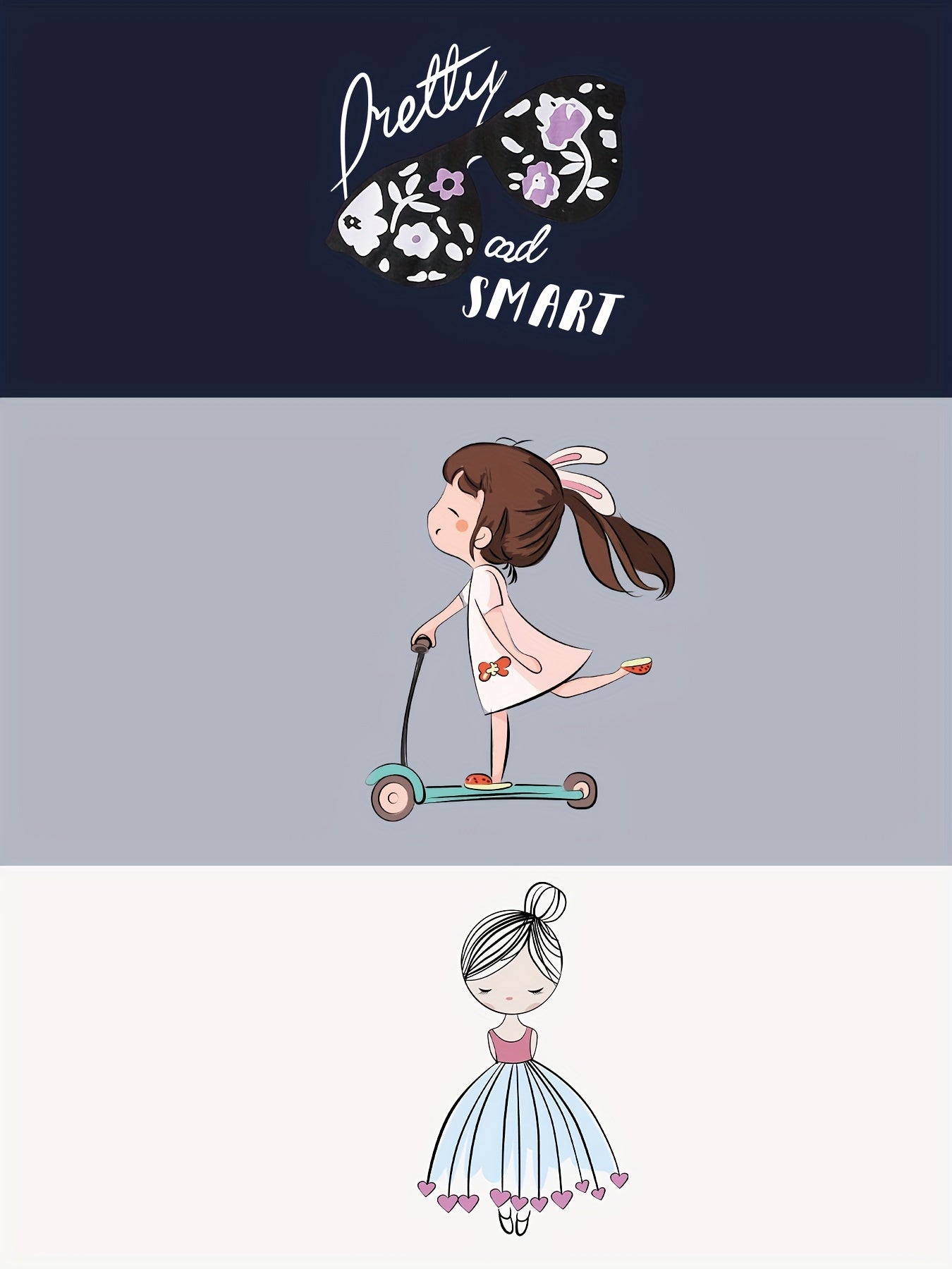 Комплект для девочки-новорожденной 3 предмета с цветочным бантом и принтом принцессы, весна-осень, повседневный, с длинным рукавом