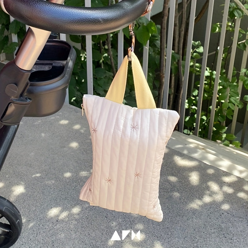 Embroidered Bear and Rabbit Wet Wipe Dispenser Travel Tissue Holder Zipper Organizer