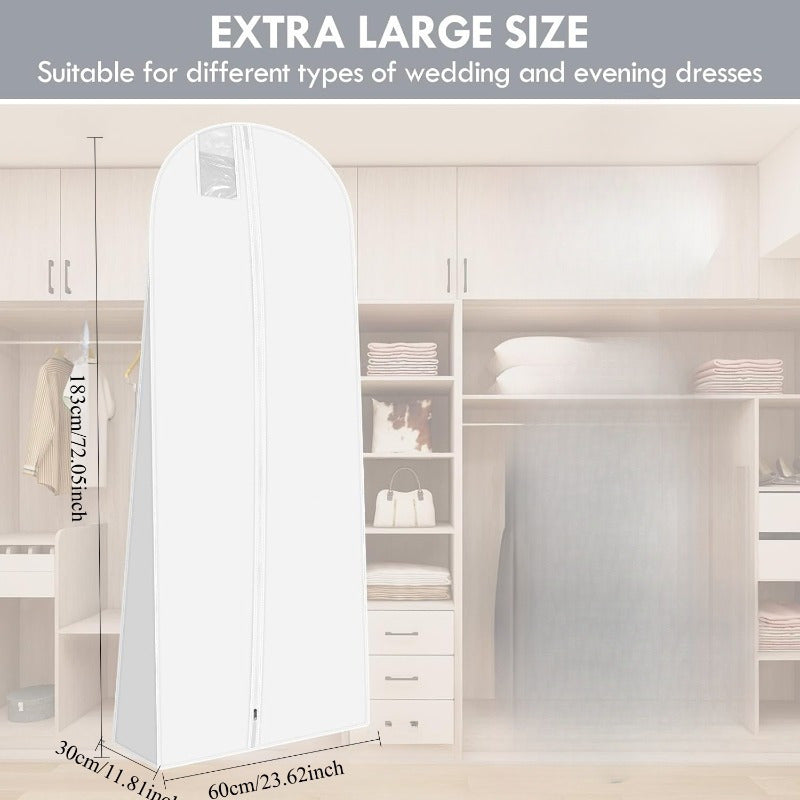 Funda de ropa transpirable, a prueba de polvo y con cremallera para vestidos de boda y trajes