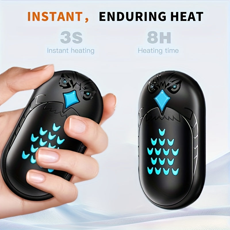 Two-Pack Rechargeable Hand Warmers 6000mAh Portable USB Heated Pocket Heaters for Outdoor Camping Winter Hunting