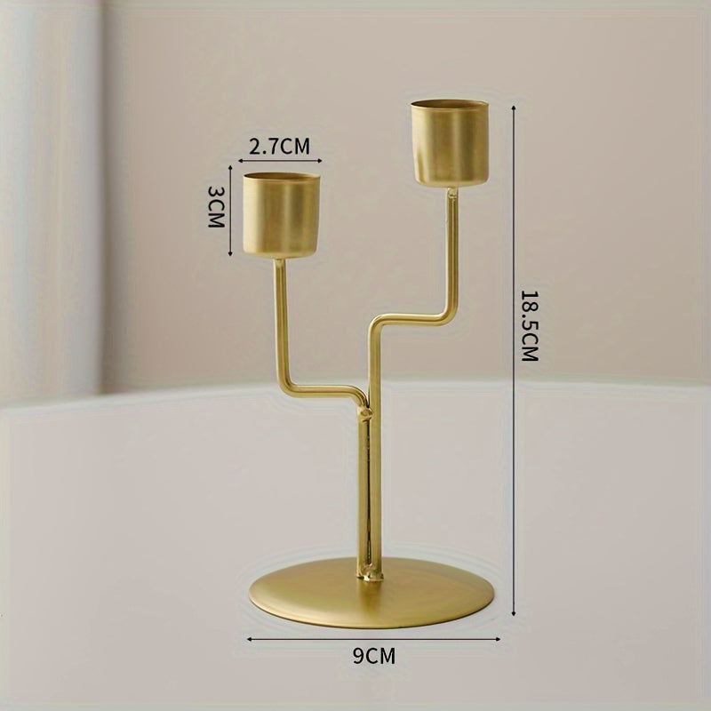 European-Style Iron Candle Holder for Dining Room Decor