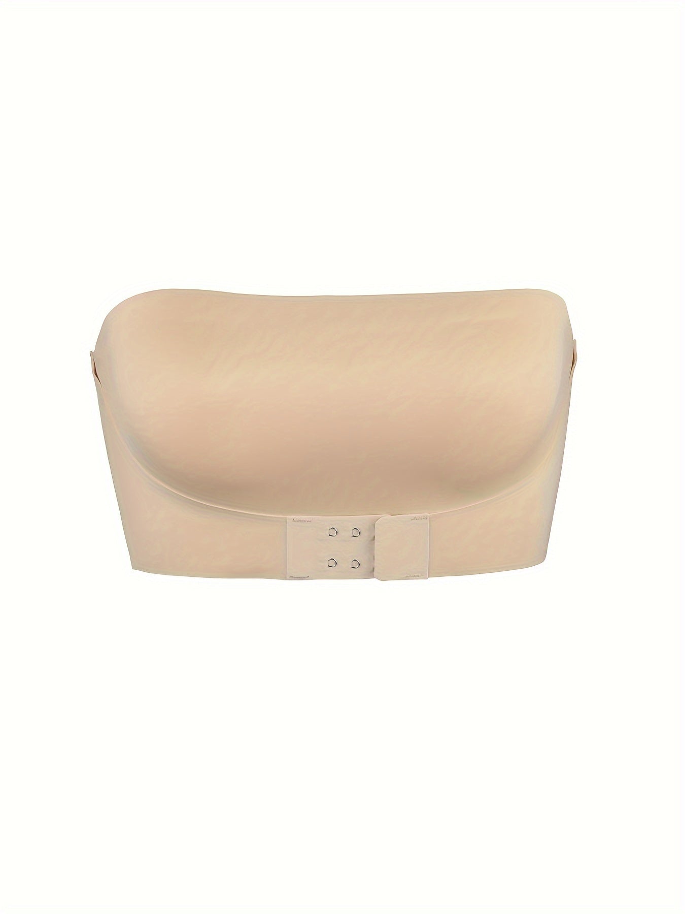 Women’s Seamless Strapless Bandeau Bra with Front Closure and Anti-Slip Grip
