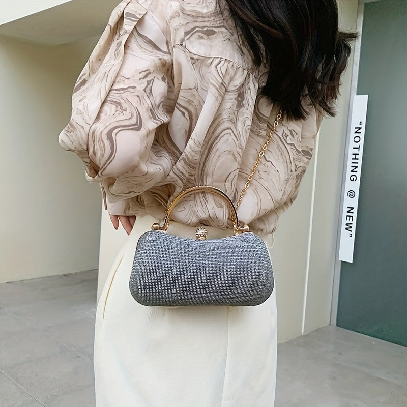 Rhinestone Crossbody Bag for Parties and Dinners with Removable Strap in Multiple Colors