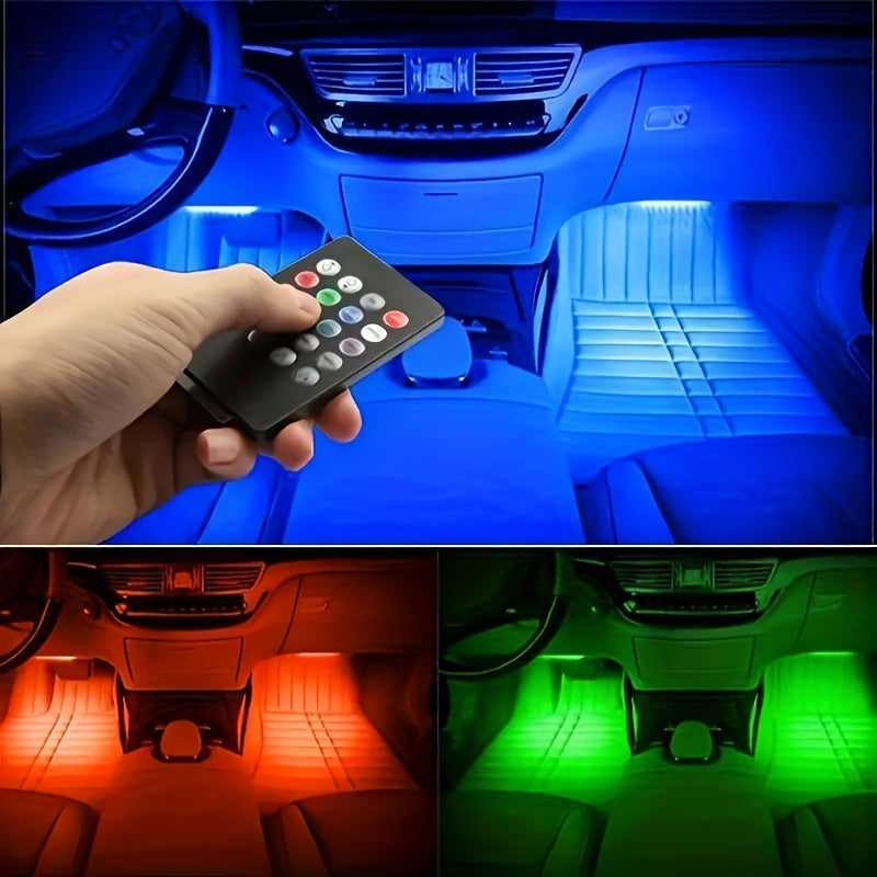 Kit de iluminación interior LED para coche con sincronización musical, alimentado por USB para festivales y fiestas