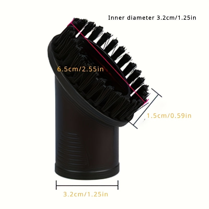 1 шт. круглая насадка-щетка для пылесоса Midea, подходит для внутреннего диаметра 32 мм - идеально для диванов и небольших помещений, изготовлена из прочного пластика.