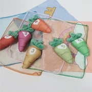 Youngsters Sensory Toy 2-in-1 Tissue Box and Radish Pulling Game Crinkly Plush