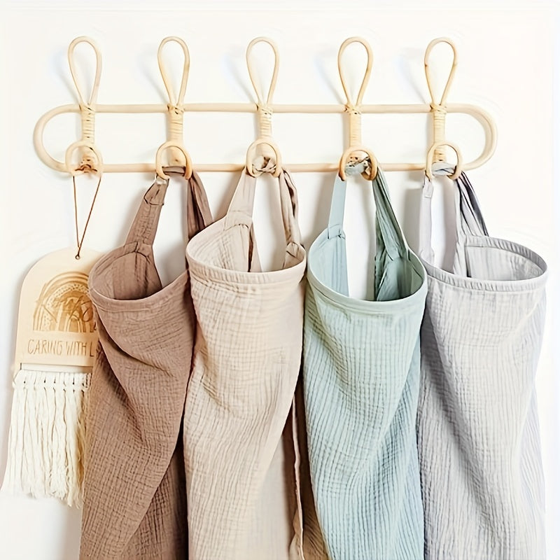 Breastfeeding Nursing Cover with Hard Hoops Multi-Functional Car Seat Cover 100% Cotton