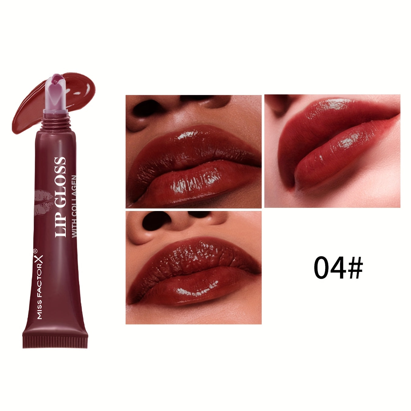 Women Lip Gloss Set 6 Pieces Hyaluronic Acid Hydrating Brightening Gift