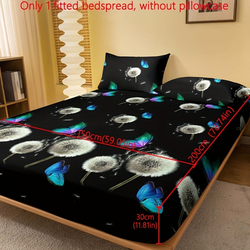 Floral Print Fitted Sheet Soft Comfortable Bedding Deep Pocket Mattress Protector