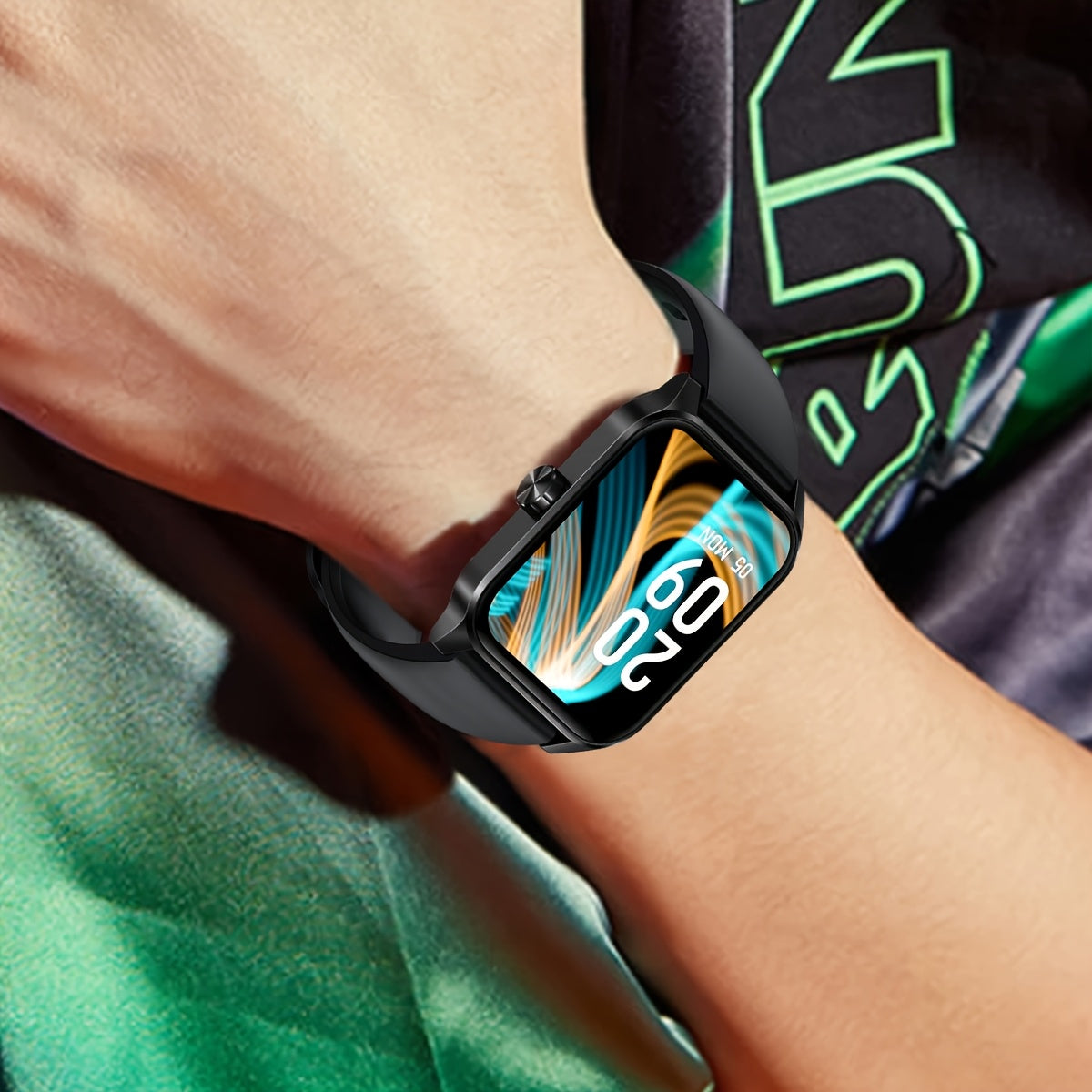 Unisex Smartwatch with 4.7cm HD Touch Screen Water Resistance Wireless 5.0 USB Charging