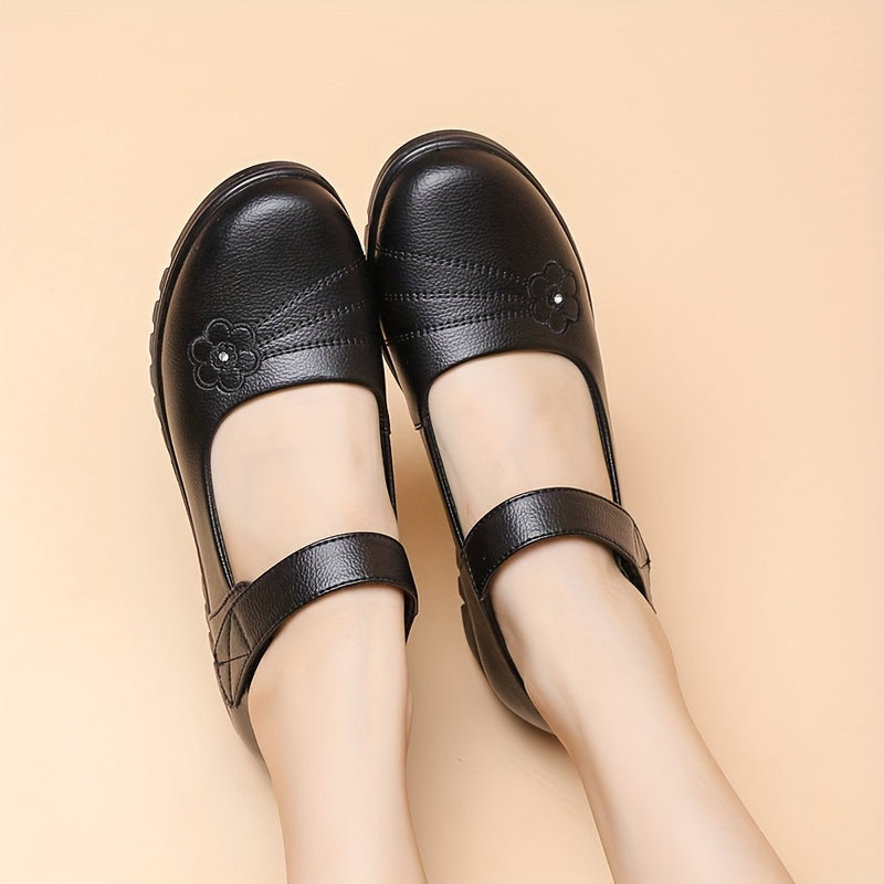 Women's Flat Shoes Lightweight Comfortable Solid Color Casual Work Shoes