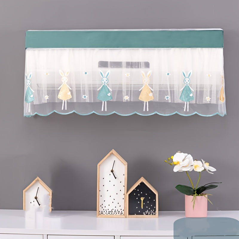 Universal Non-Electric Air Conditioner Dust Cover with Wind Blocking Curtain for Bedroom