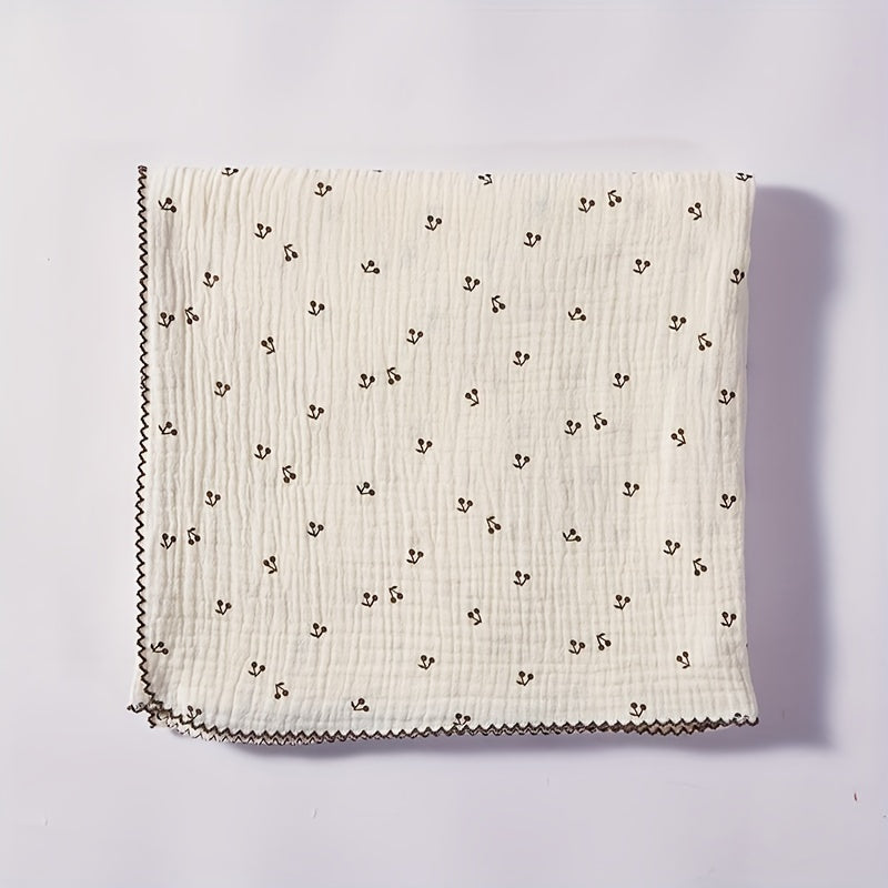 Baby Bath Towel Soft and Delicate with Lace Trim and Cartoon Print