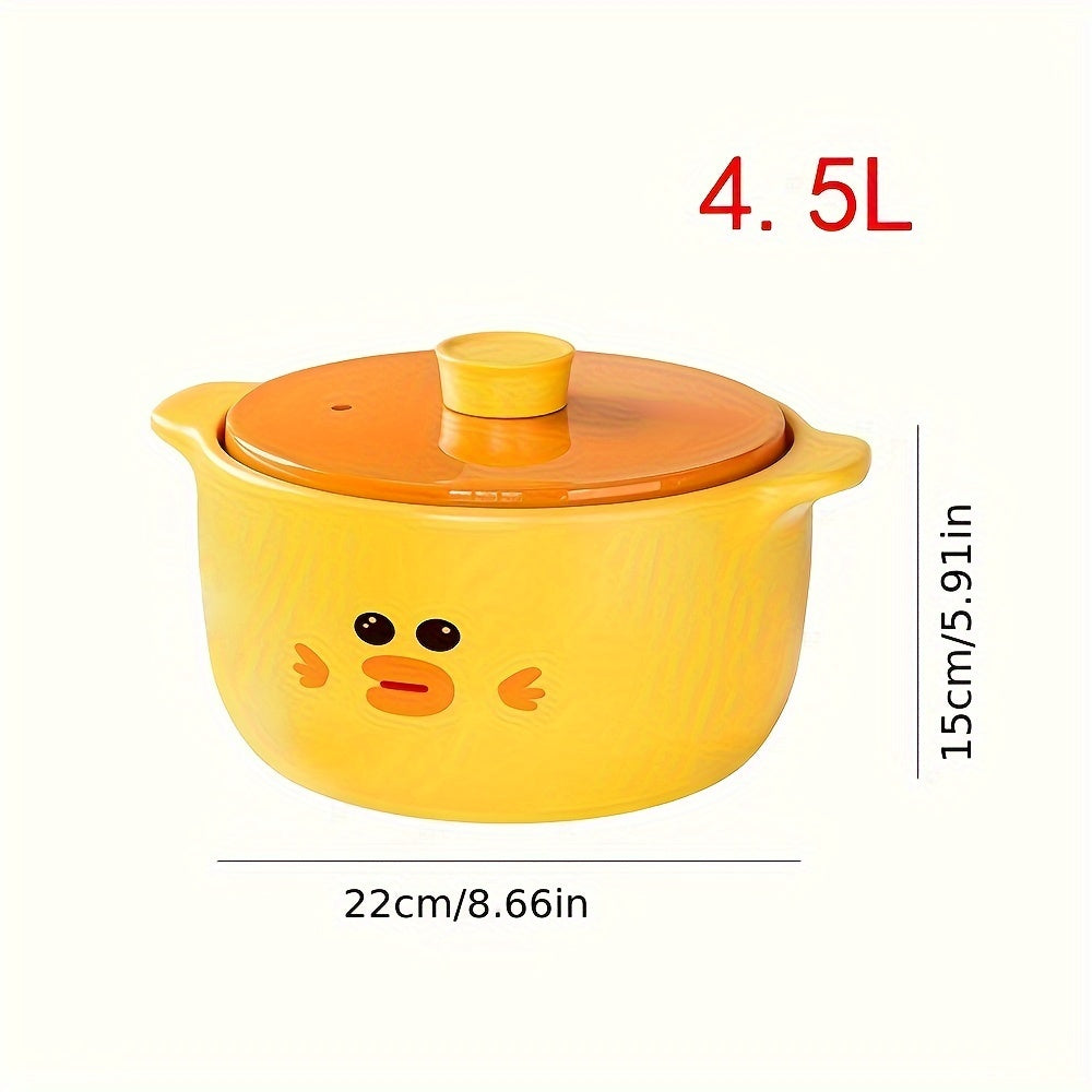 Yellow 6L Soup Pot for Gas and Induction Stoves, Insulated, Suitable for 7-8 People