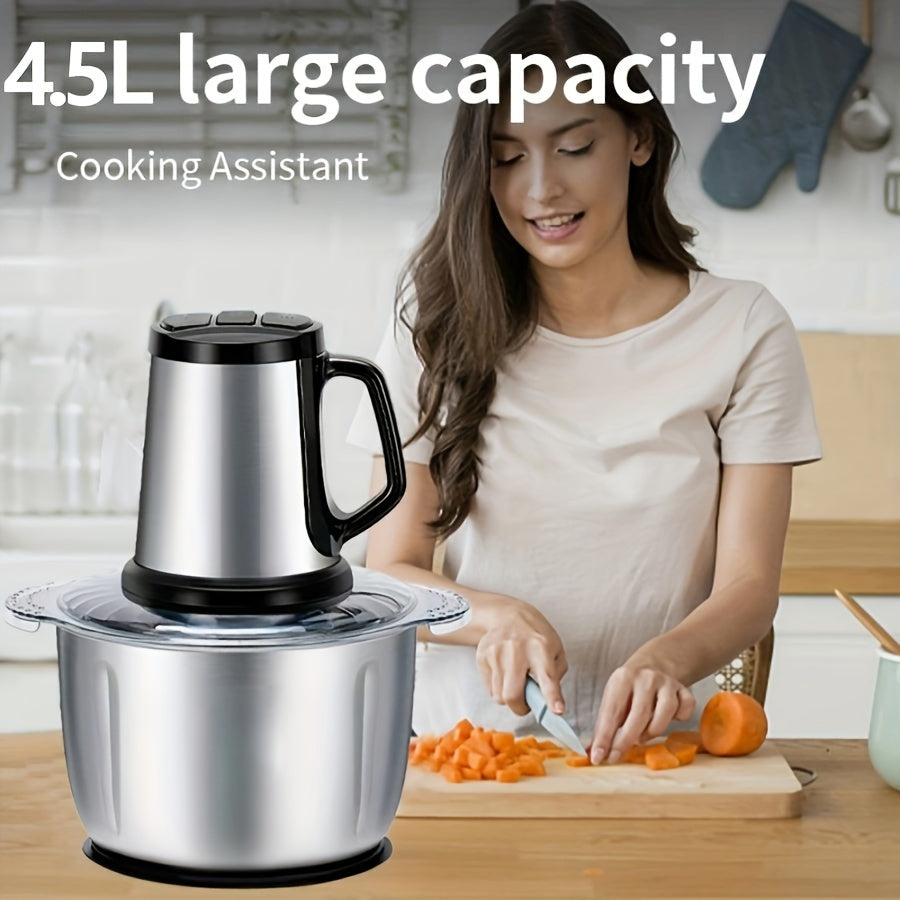 Мясорубка для крупногабаритных продуктов и овощей, 4,5 л, мотор 1000 об/мин, нержавеющая сталь