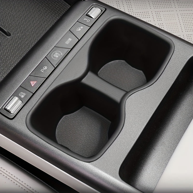 Car Interior Center Console Cup Holder Organizer Black Durable Plastic