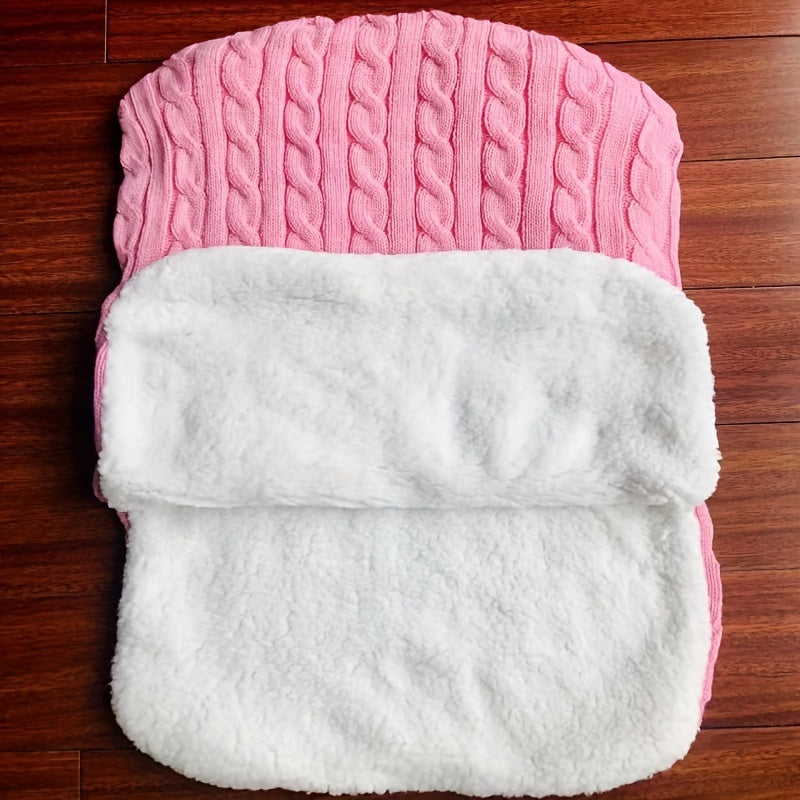 Baby Fleece Bag for Infants Thick Knitted Warm Stroller Bag