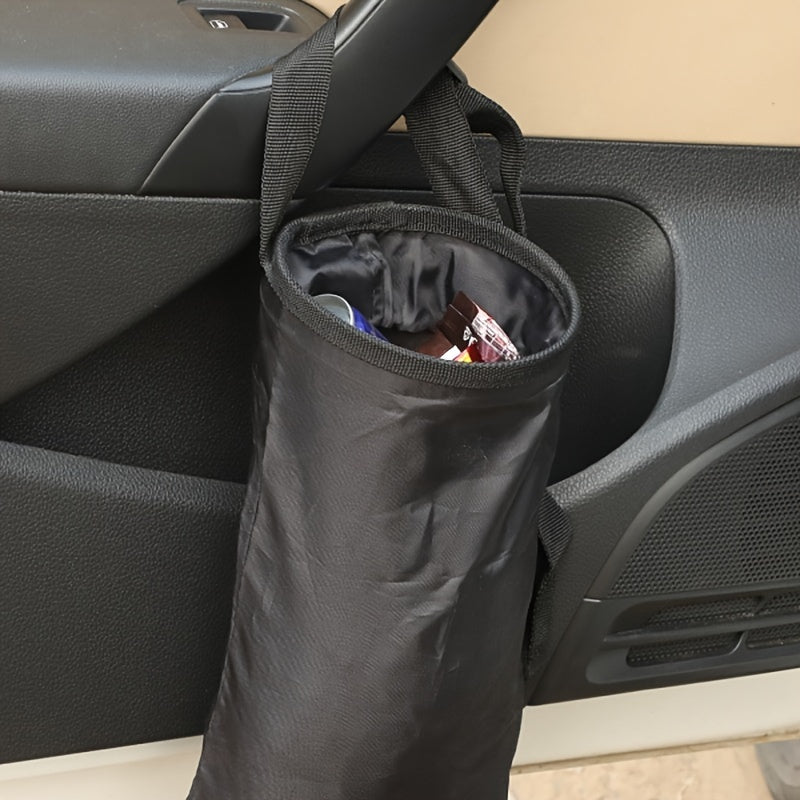 Foldable Car Storage Bag Polyester Fiber Portable Trash Can Organizer