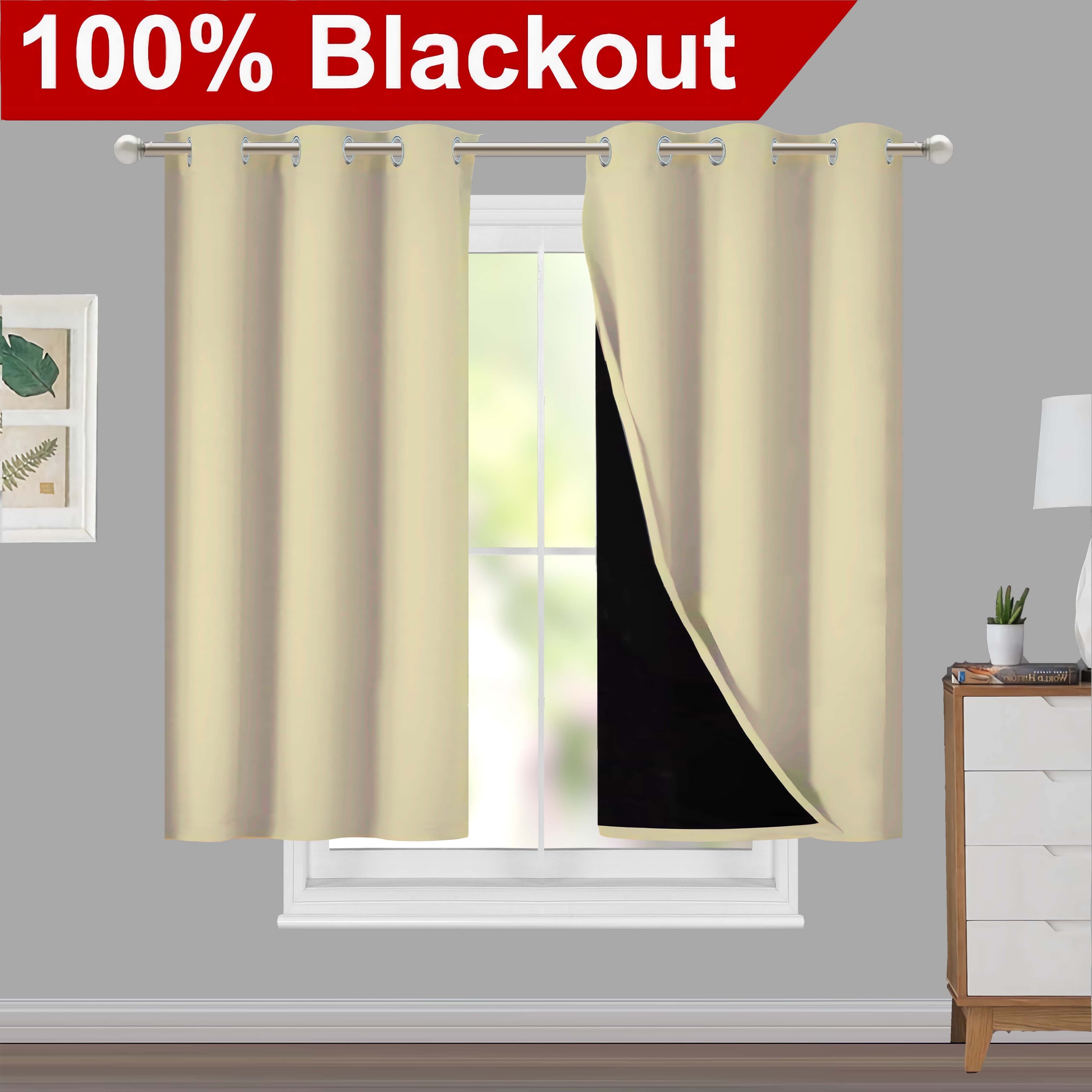 Blackout Curtains for Living Rooms and Bedrooms, Light-Blocking, Thermal Insulated