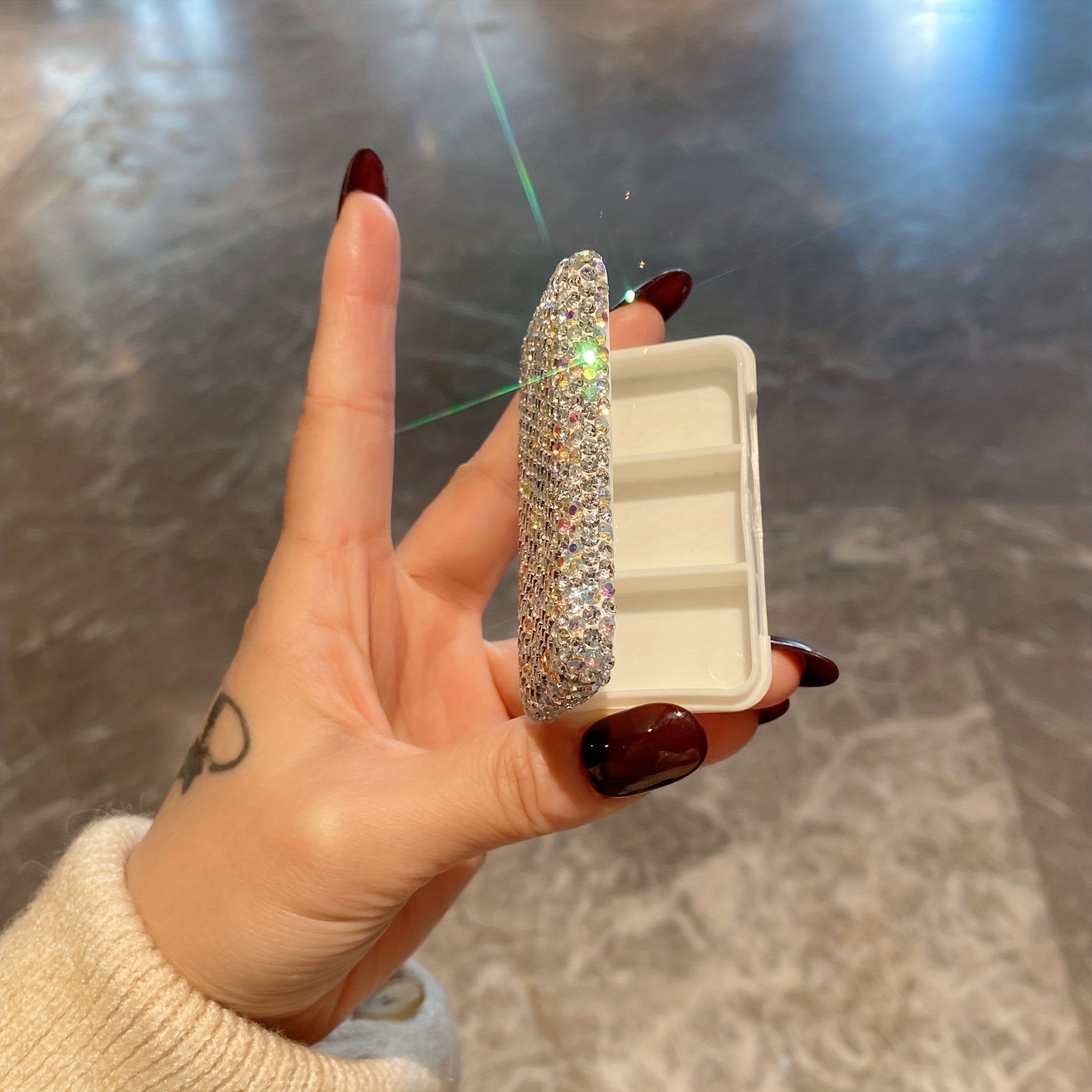 Mini Portable Sealed Pill Box for Adults Multi-Compartment Storage