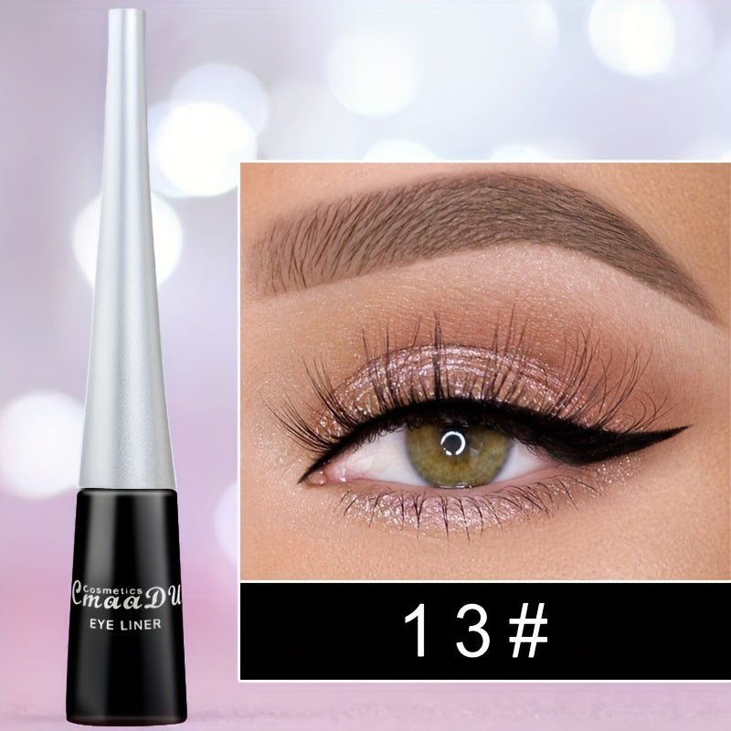 Женский водостойкий жидкий карандаш для глаз, 17 цветов, быстро сохнет, насыщенный цвет