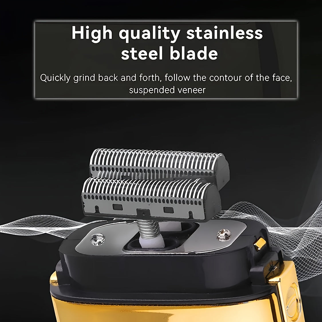 Reciprocating Electric Shaver USB Rechargeable Titanium Foil Razor LED Display 5 Speeds