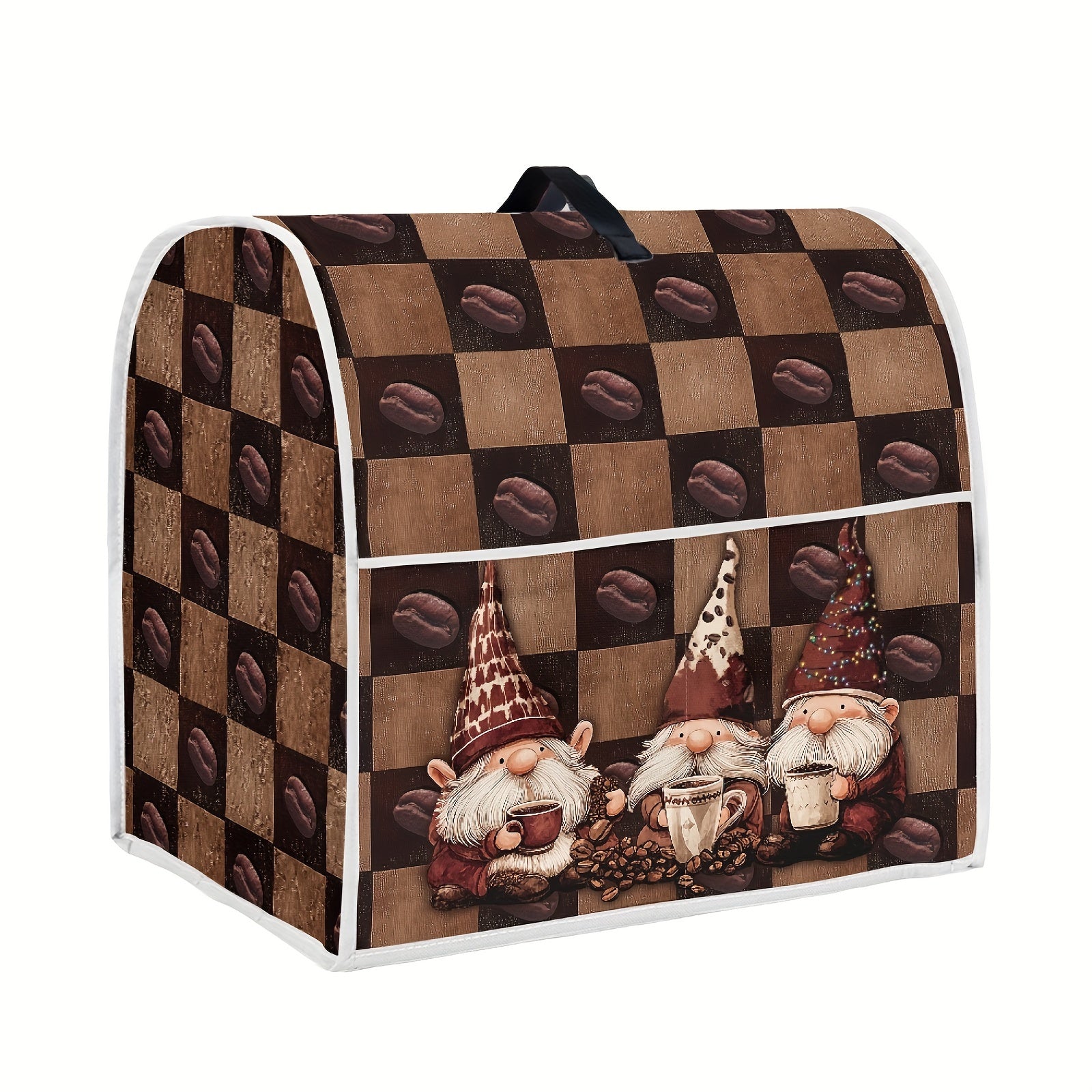 Kitchen Appliance Cover for Mixer and Coffee Machine Foldable Dust Cover with Pocket and Handle