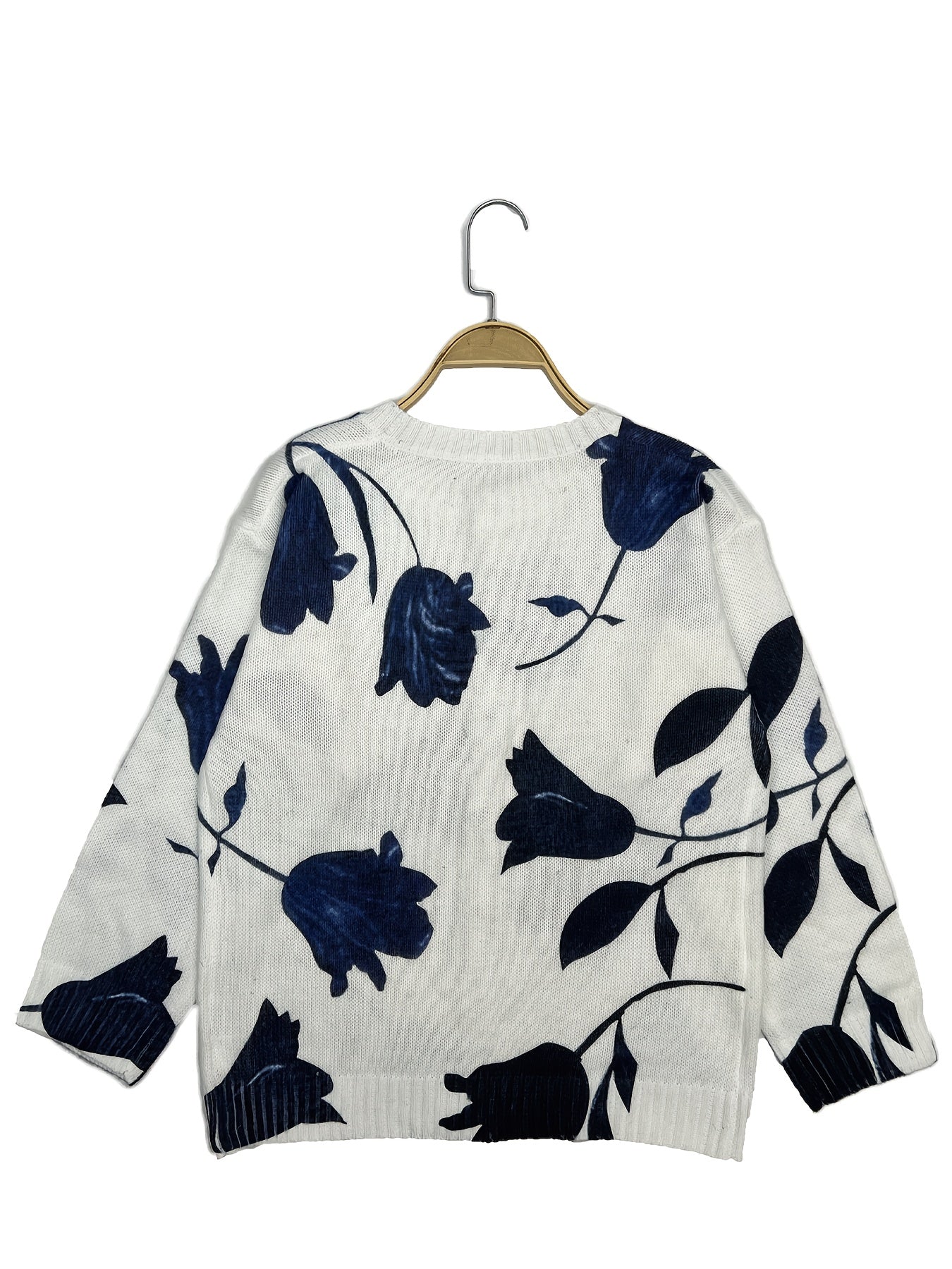 Кардиган с цветочным принтом для полных женщин, легкий, с открытой передней частью, свитер