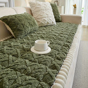 Bohemian Quilted Sofa Cover Plush Fabric Non-Slip Machine Washable Decorative