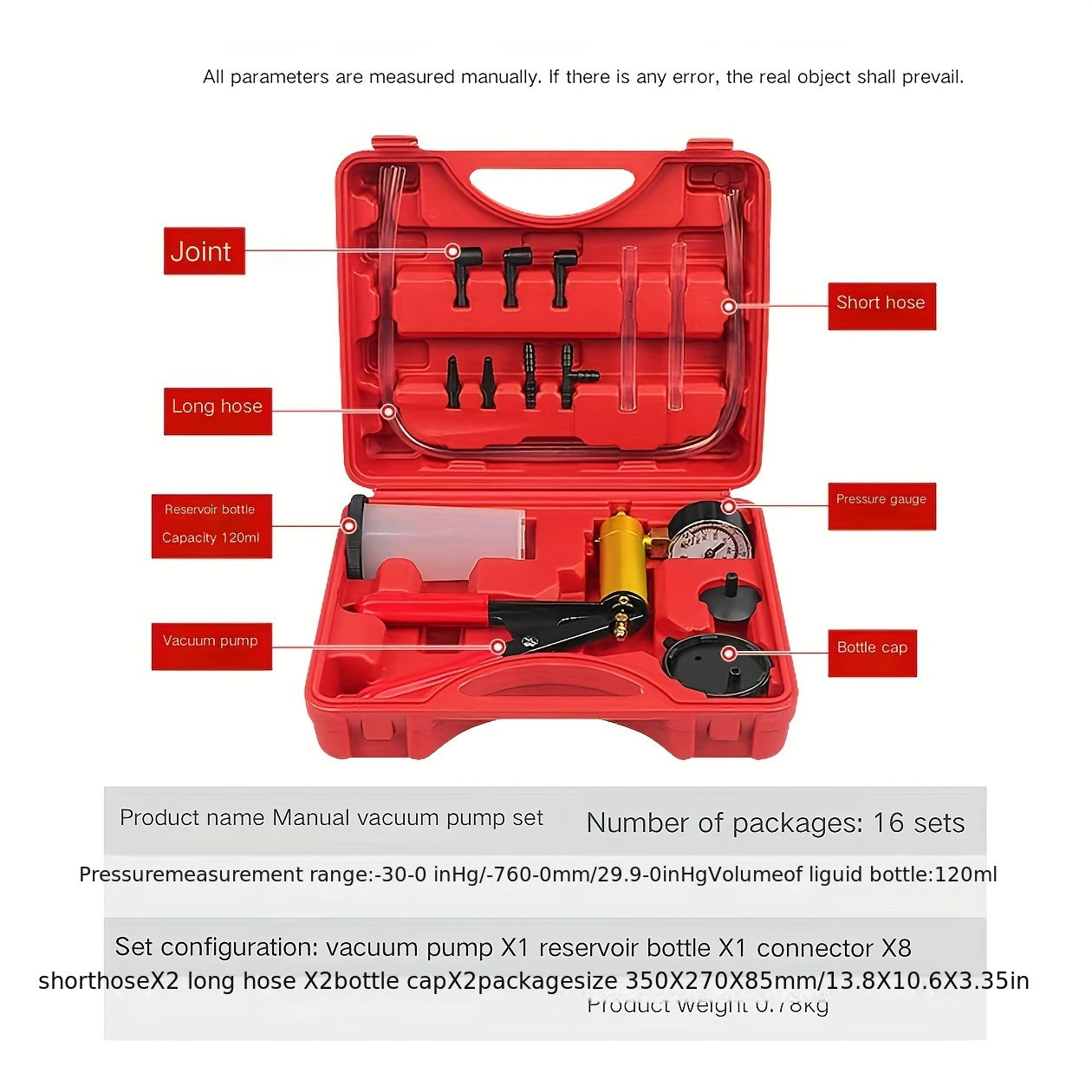 Manual Car Brake Oil Vacuum Pump Small Air Suction Tool