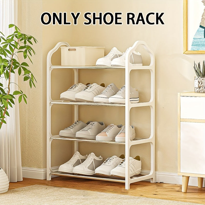 4-Tier Shoe Rack Organizer Dust-Proof Space Saver for Home Dorms