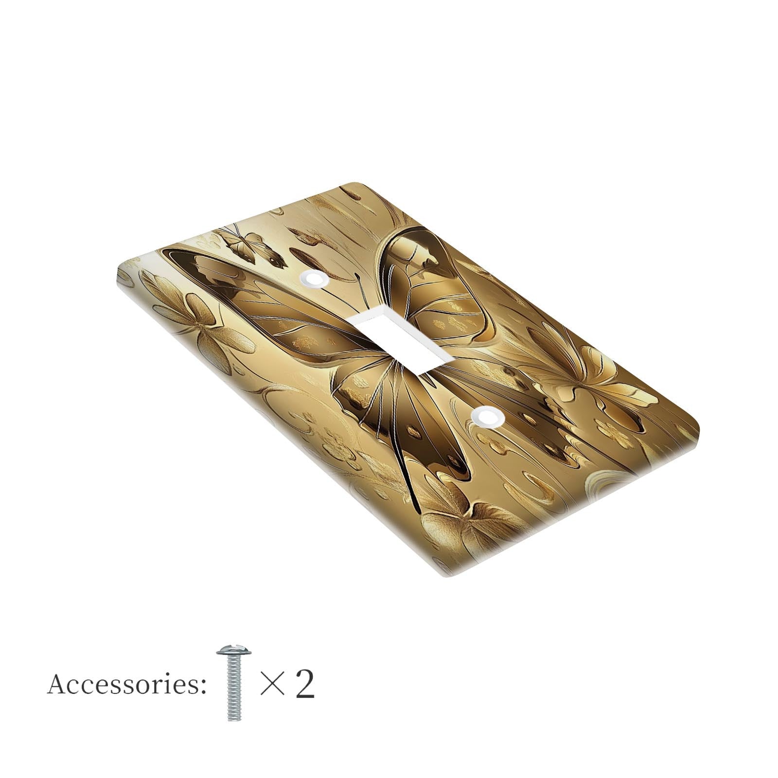 Qoplangan Kelebek Devori Plitasi - 1 yoki 2 Gang Chiqishlariga mos keladi, Yotoqxona va Oshxona uchun mukammal, Uy Yoritgichi bilan ishlaydi, PVC Material