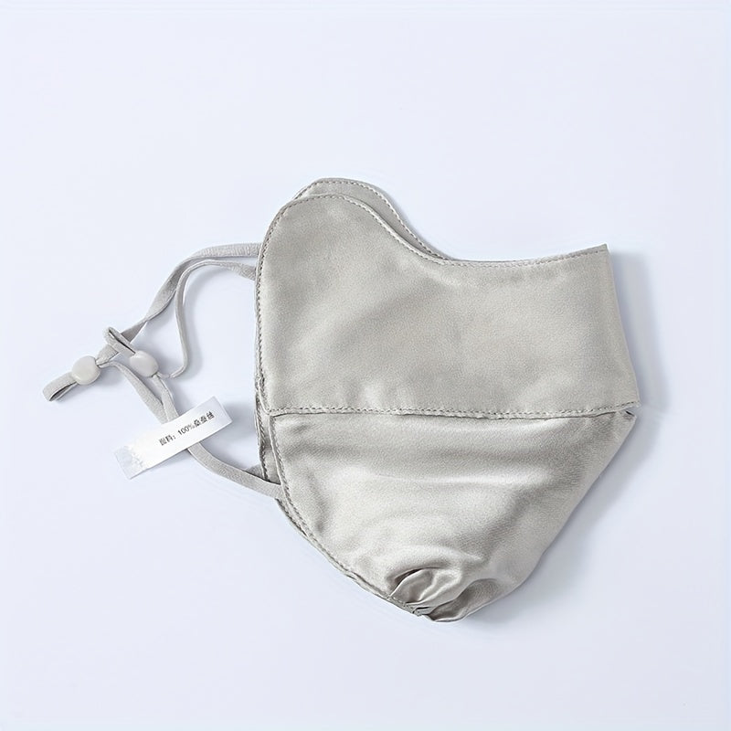 Women's Silk Face Mask with UV Protection and Breathable Sunscreen Properties