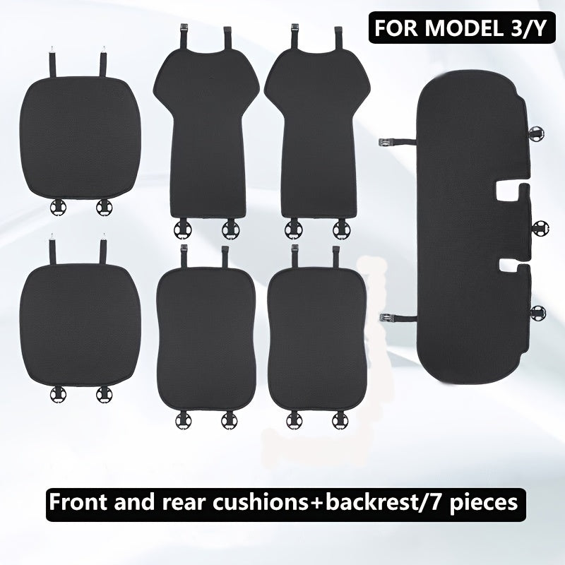 Car Seat Cushions for Tesla Y and 3 4/5 Seater Breathable Anti-Slip Pads