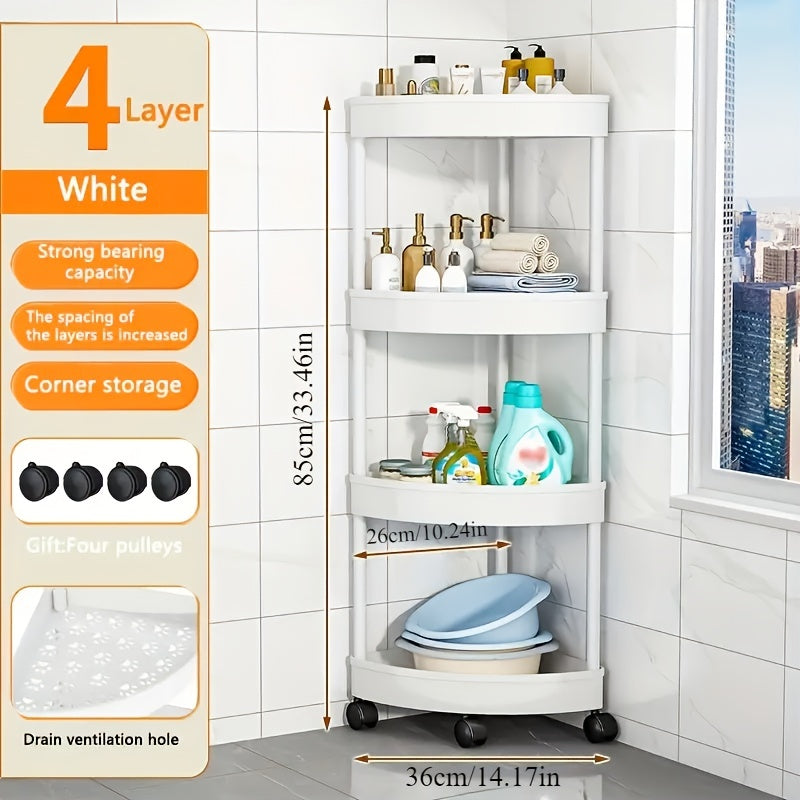 Многоуровневая роликовая тележка для хранения для кухни, спальни, гостиной, организатор