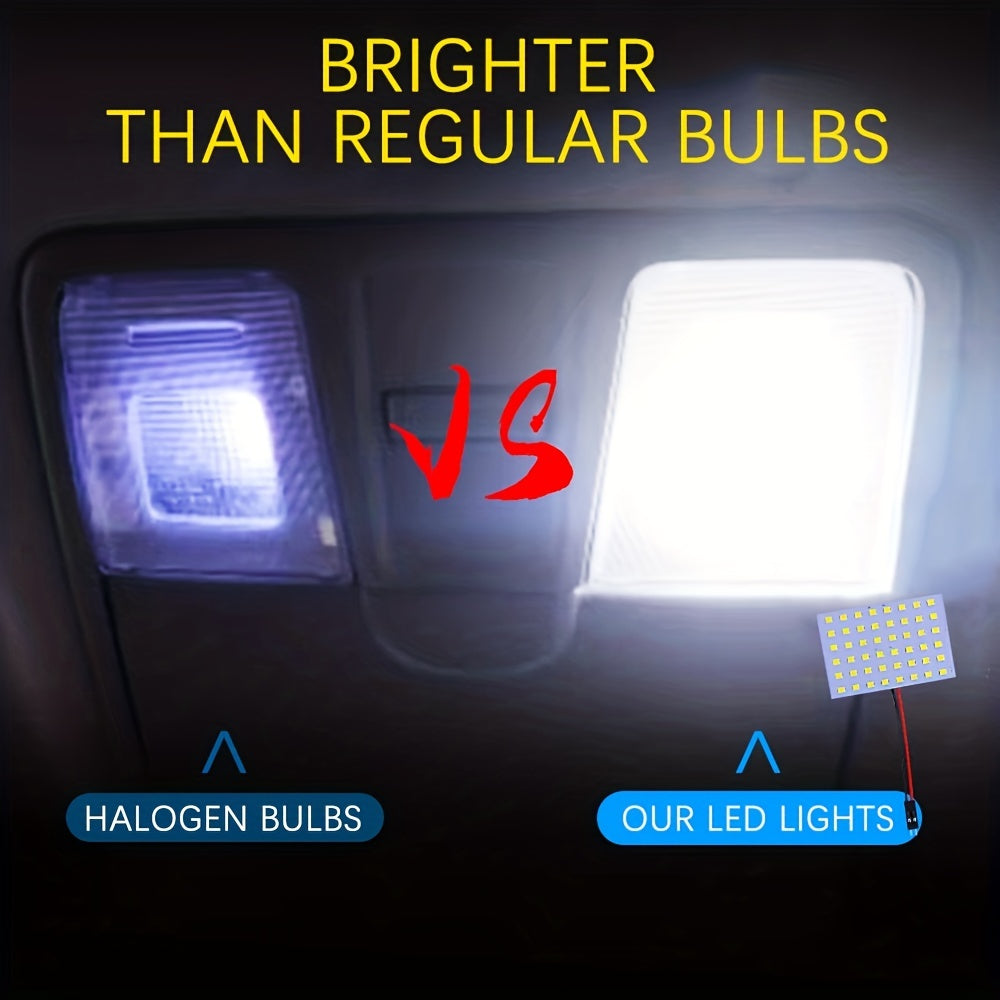 Bombilla de luz de techo LED para interior de coche, festón, 48smd, blanco, W5W, T10, C5W, C10W