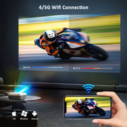 Ўтказгич 4K видео проектори Беспроводной Dual Wi-Fi 6 HD уй кинотеатр
