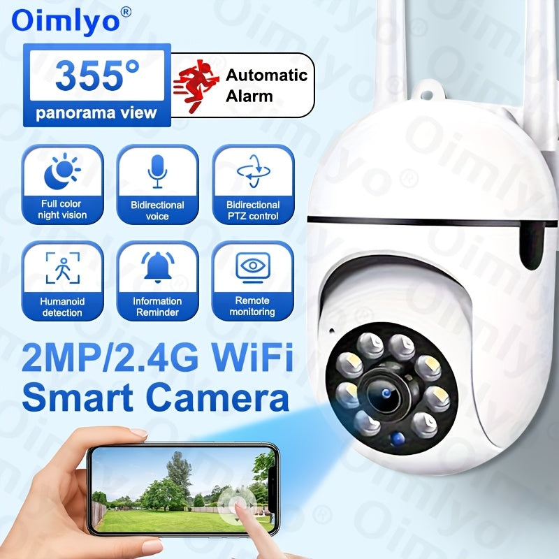 1080P HD Spherical Wireless Security Camera with Night Vision Motion Detection Two-Way Audio PTZ App Control USB Powered