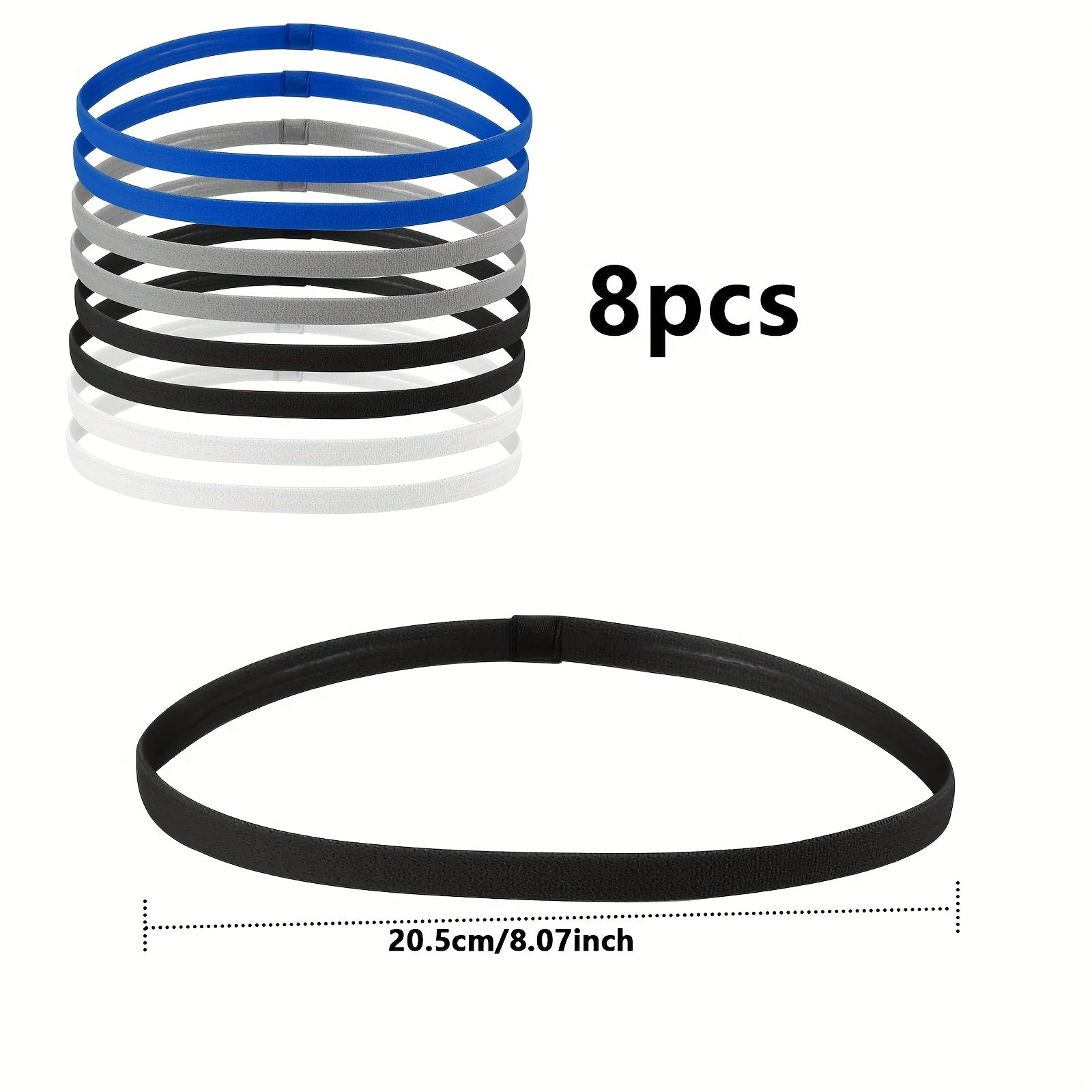8 Erkaklar uchun ajraladigan sport boshbandlari futbol, futbolk, basketbol, yugurish, yoga uchun