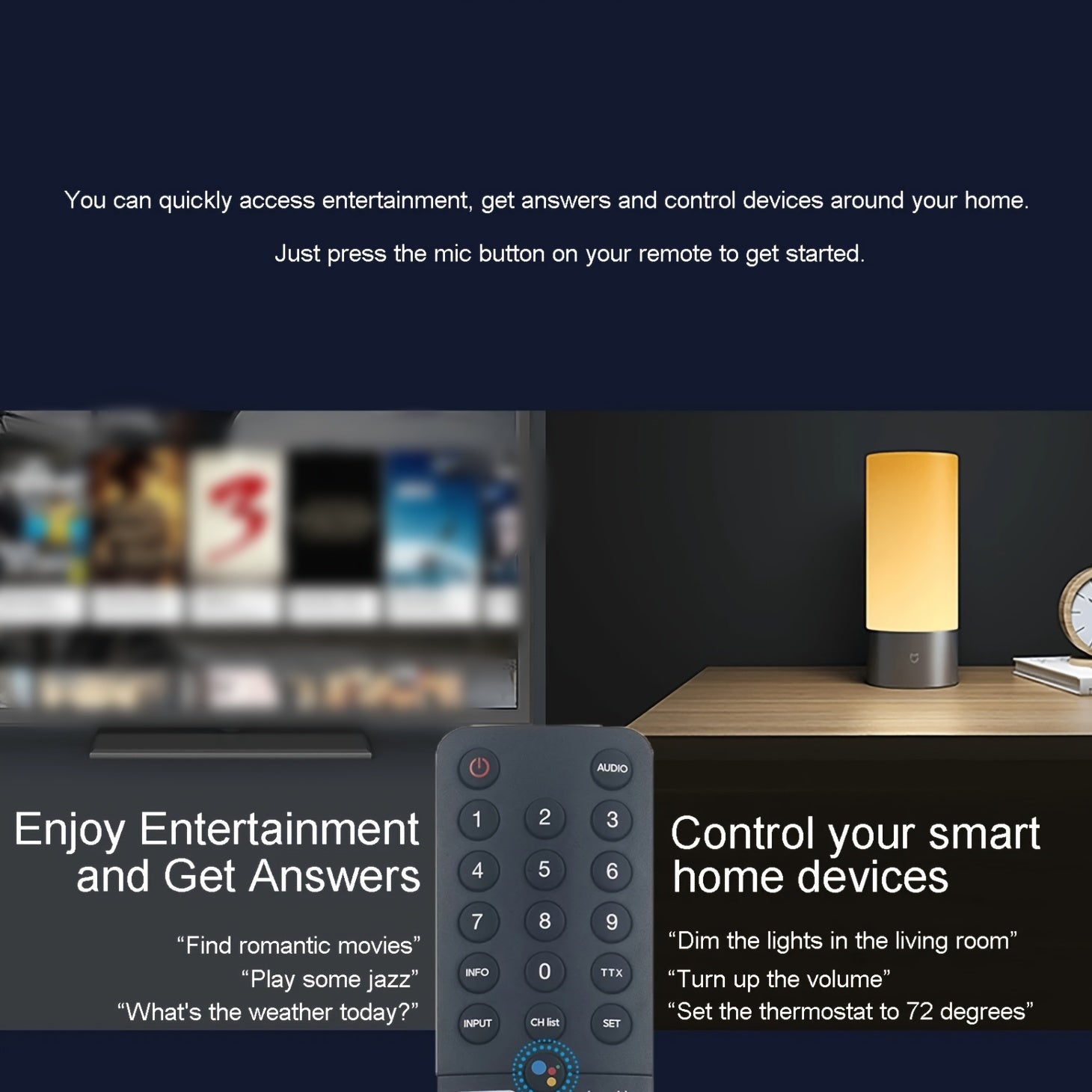 Plastic Remote Control for 4K UltraHD Smart TVs Compatible with L55M6-6AEU L50M6-6AEU L43M6-6AEU
