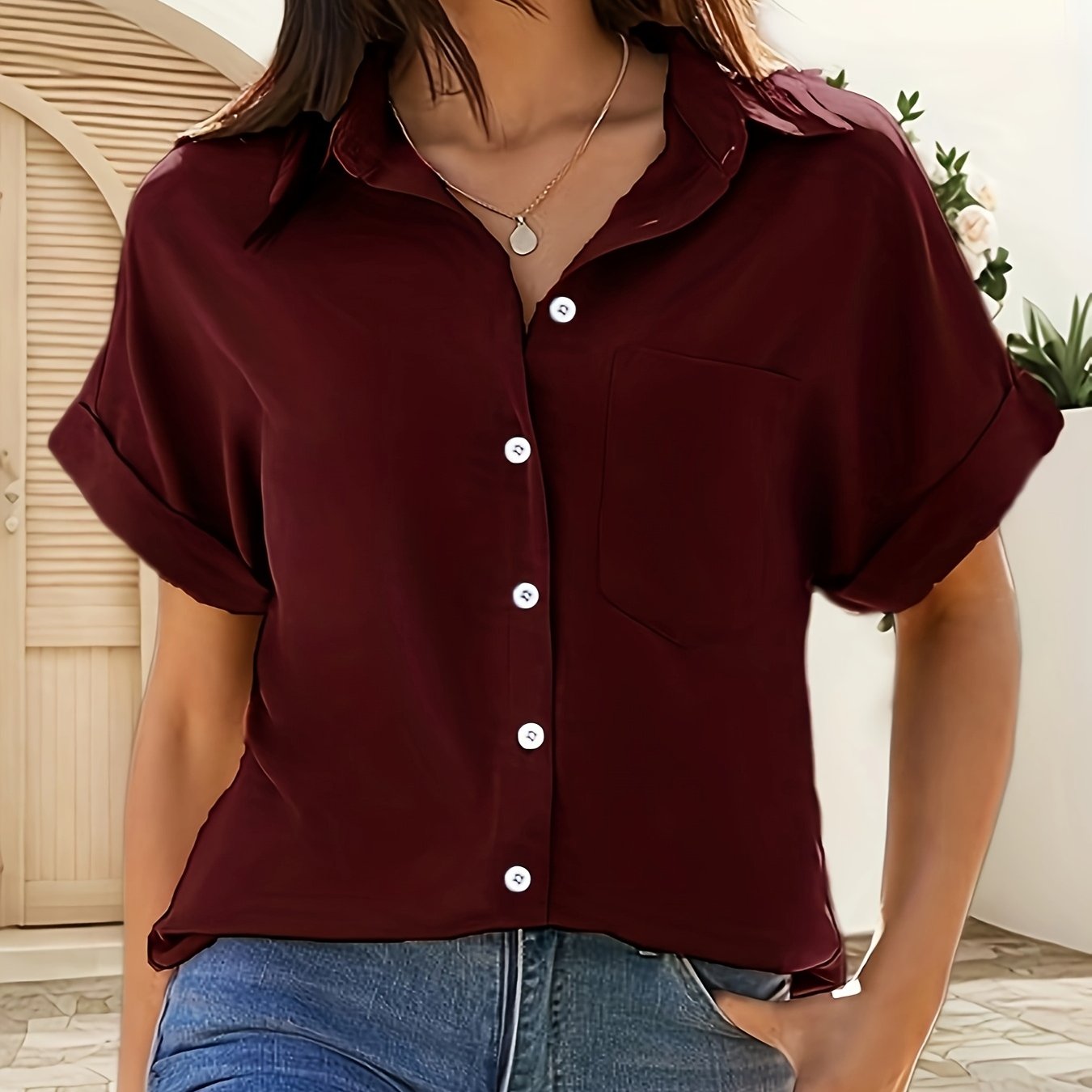 Plus Size Women's Casual Stylish Loose Summer Shirt Hot Trendy Top