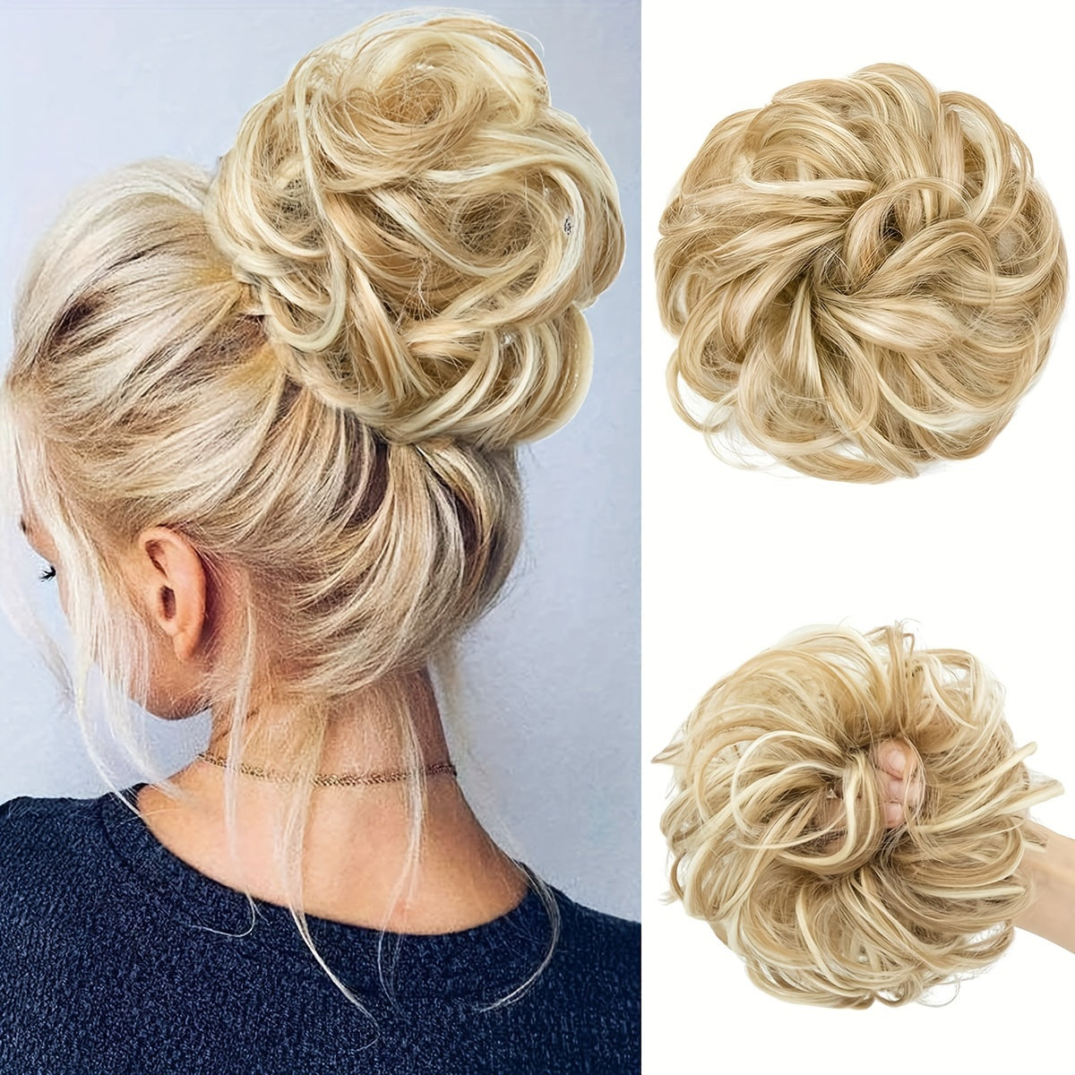 Women's Synthetic Curly Hair Bun Extentions for Thin Hair