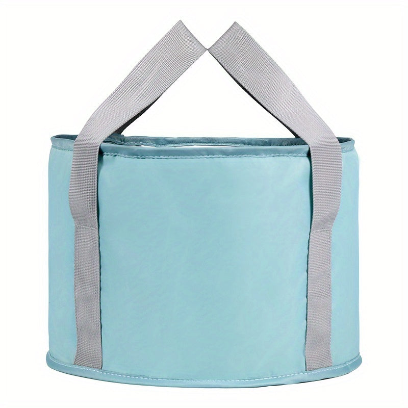 Collapsible Portable Foot Bath Tub with Handle Light Blue for Travel Camping and Home Use