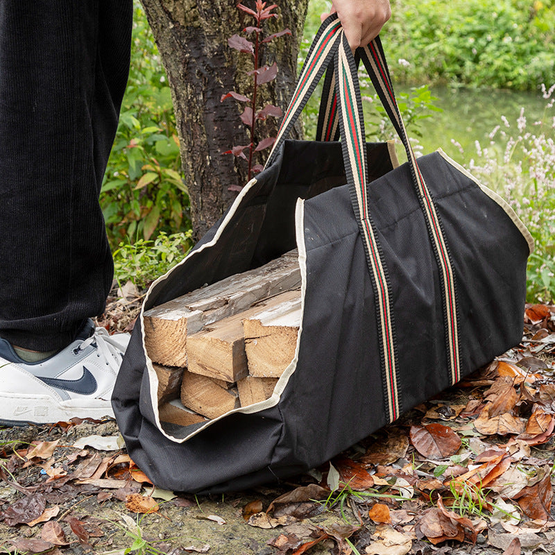 Bolsa impermeable para leña para chimenea, portador de madera de gran capacidad
