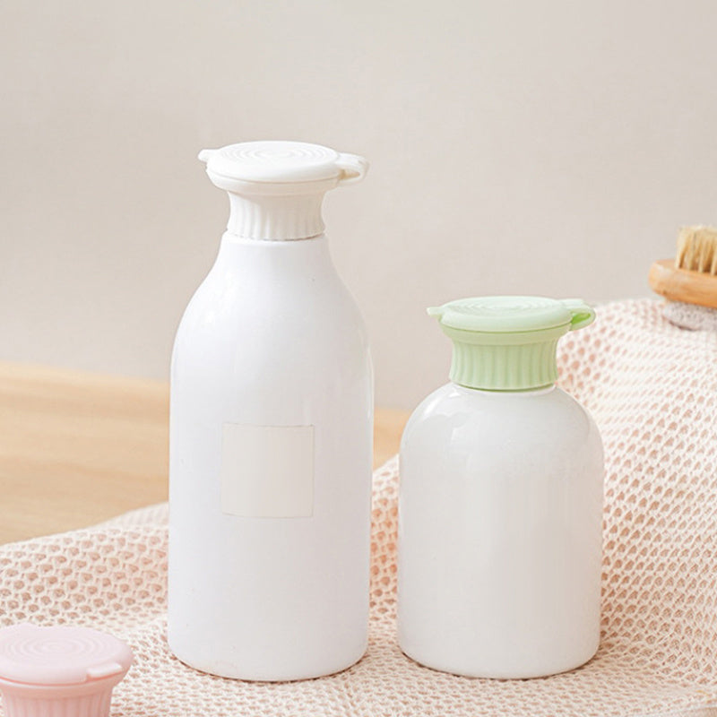 3pcs Leak-Proof Inverted Bottle Caps with Golden Accents for Shampoo and Detergent Bottles