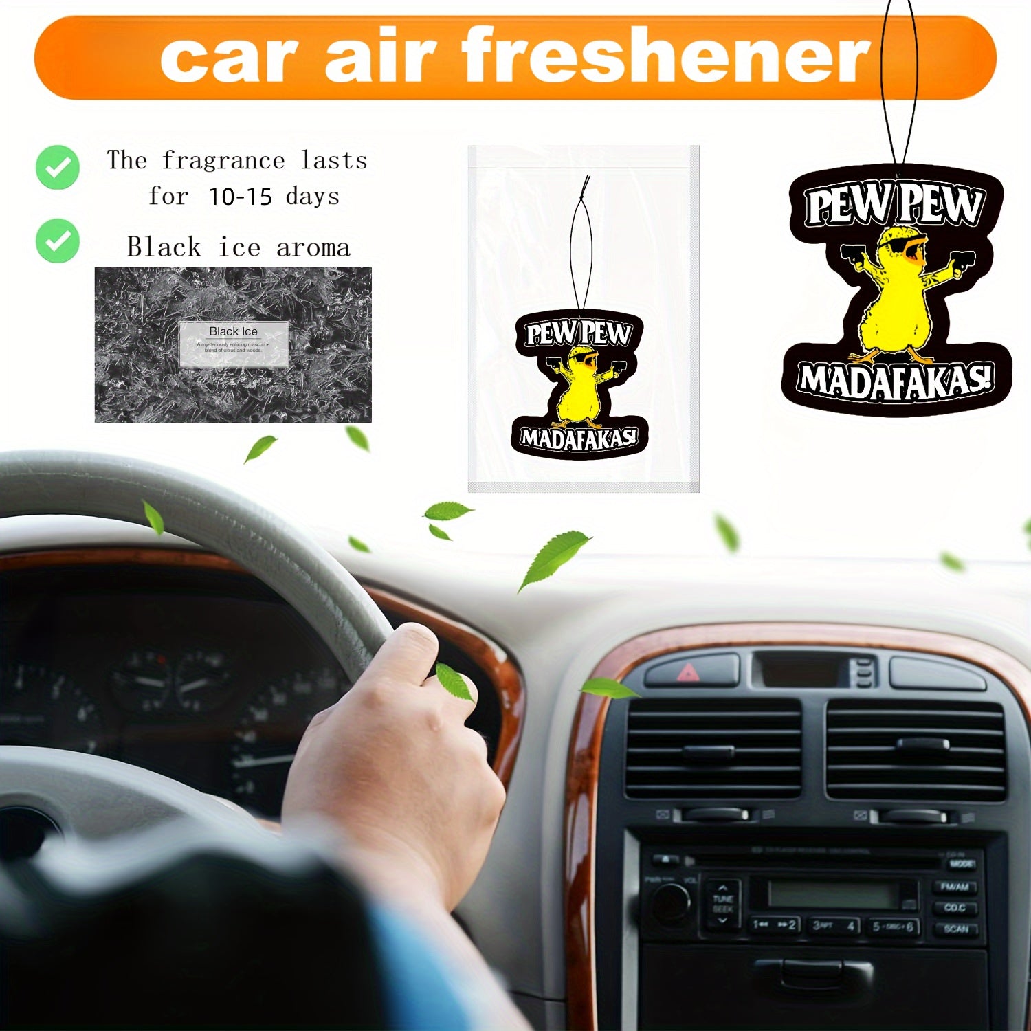 Unisex Paper Scented Car Air Freshener Hanging Decor