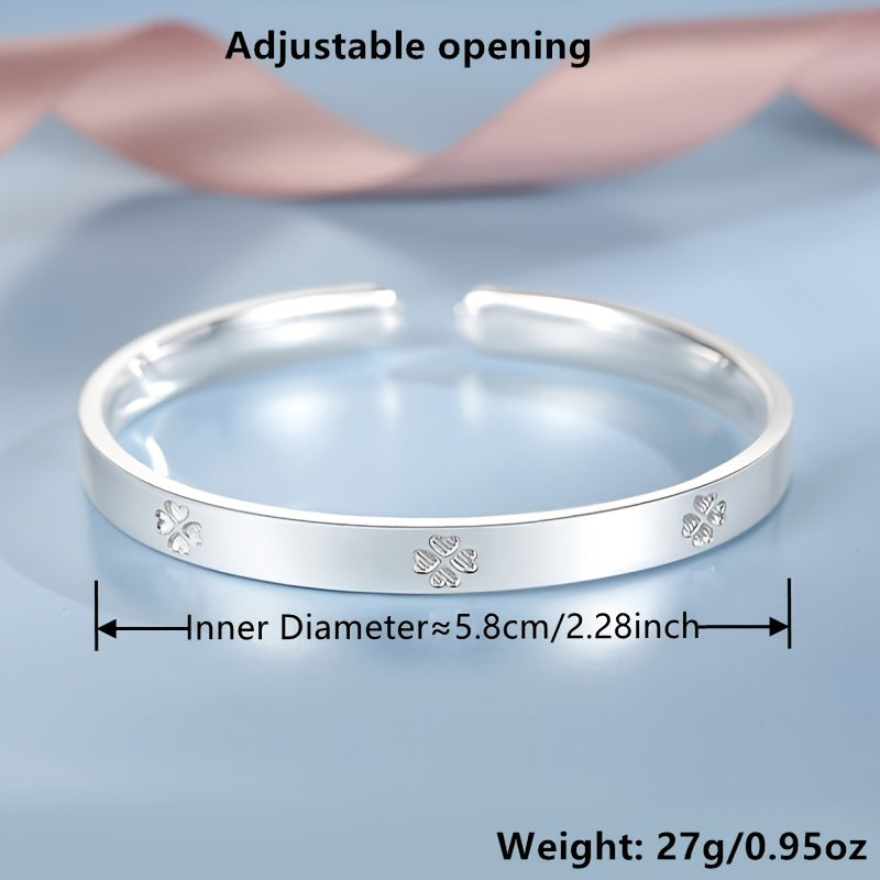 Pulsera ajustable de plata para hombres y mujeres, joyería elegante para el día a día
